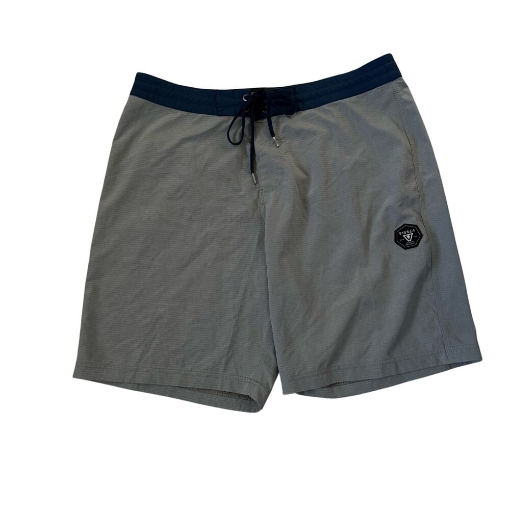 Vissla Board Shorts Trunks Mens 36 Gray 9” Inseam Recycled Poly Walking Beach